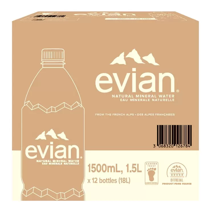 Evian 天然礦泉水 1500毫升 X 12入