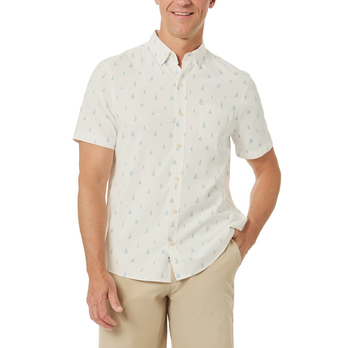 Áo sơ mi nam tay ngắn Tailor Vintage màu trắng, size L