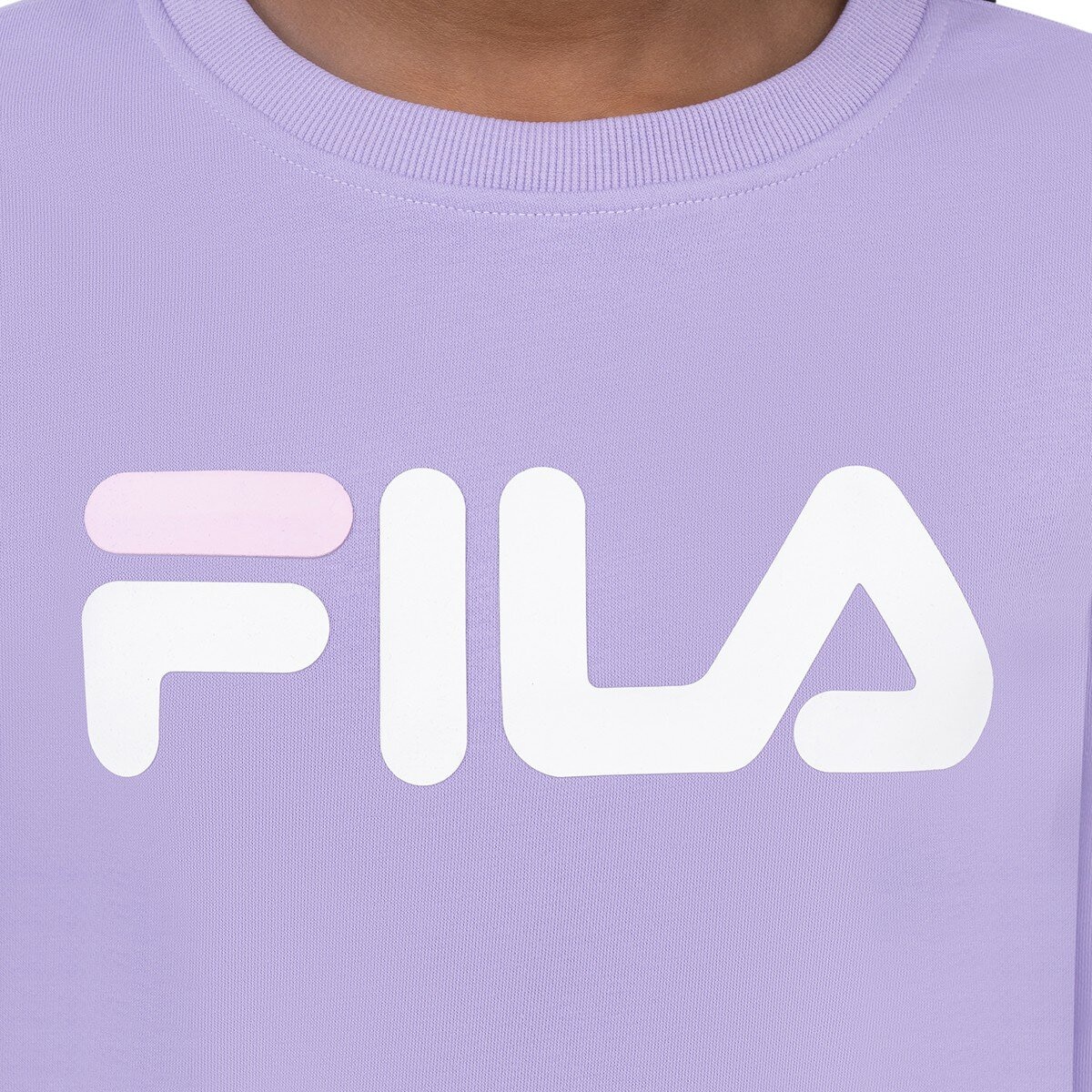 Fila 兒童圓領刷毛長袖上衣 紫