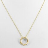 0.11克拉 14黃K金 圓形鑽石項鍊 VS2/I