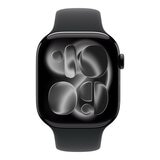 Apple Watch Series 11 GPS 46公釐 曜石黑色鋁金屬錶殼 附黑色運動型錶帶 M/L Apple Watch Series 11 GPS 46公釐 曜石黑色鋁金屬錶殼 附黑色運動型錶帶 M/L