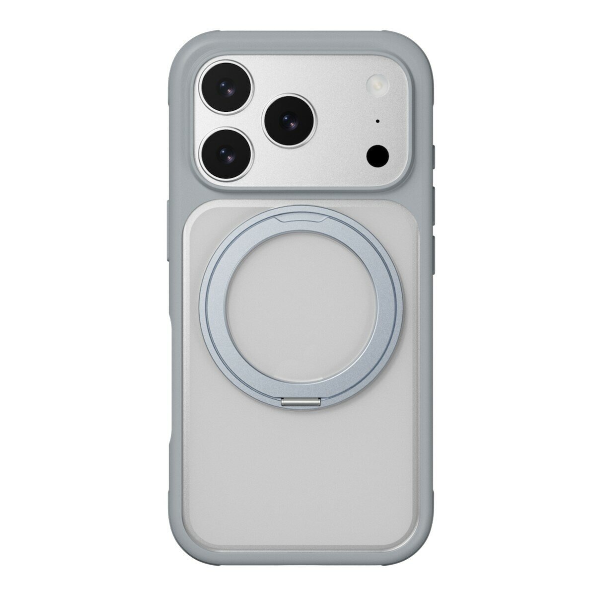 MAGEASY MagStand 360 M 磁吸旋轉支架防摔手機殼 iPhone 17 Pro(迷霧) + 鏡頭保護貼Lenz 鈦合金(迷霧鈦) + Vetro 9H 鋼化玻璃保護膜