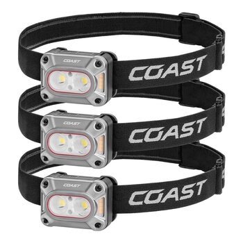 COAST 1000流明頭燈 3入組 充電電池兩用