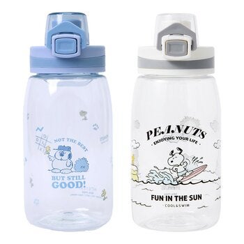 HOUSUXI 舒希 Peanuts Tritan 彈蓋冷水壺 550毫升 X 2件組