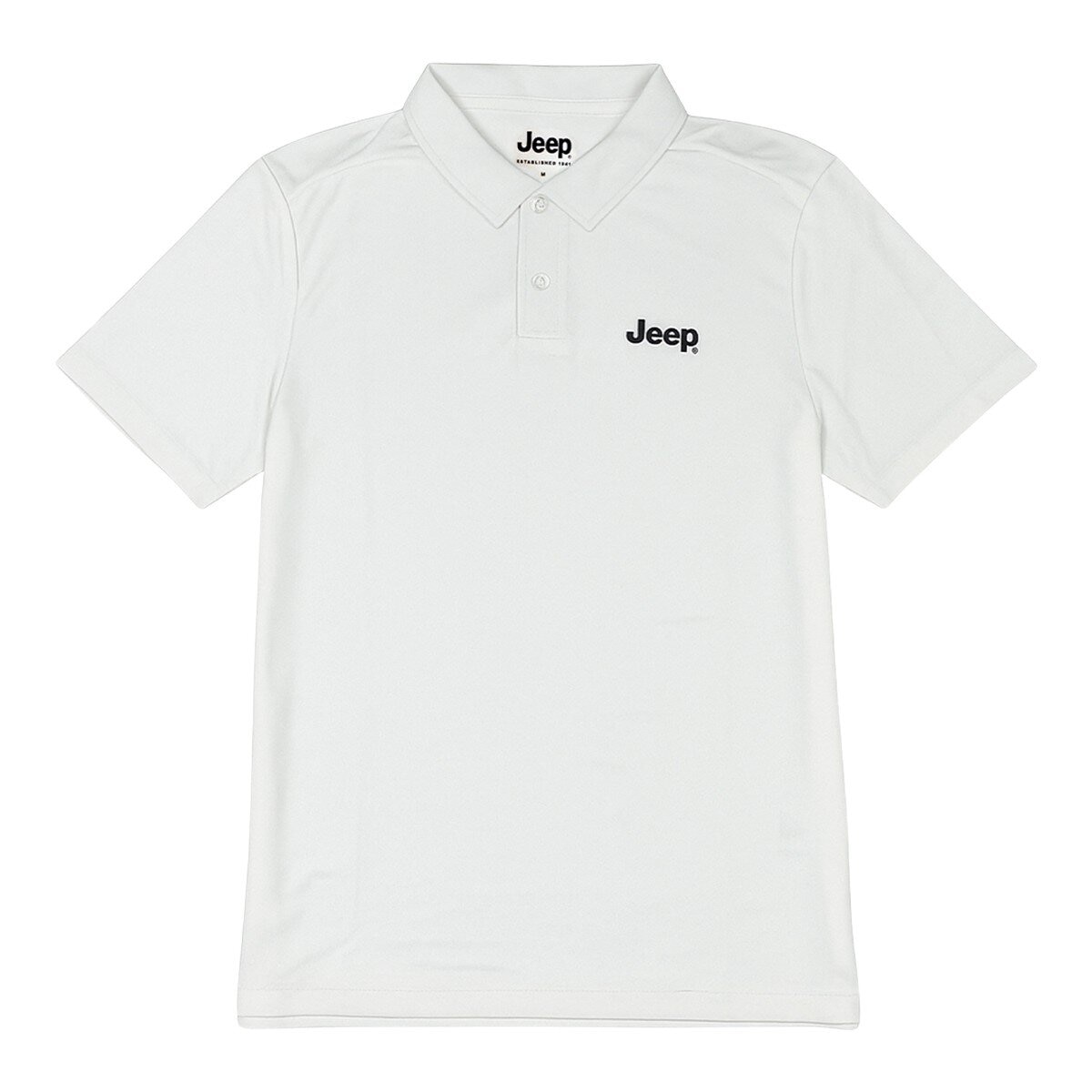 Jeep 男短袖Polo衫 白