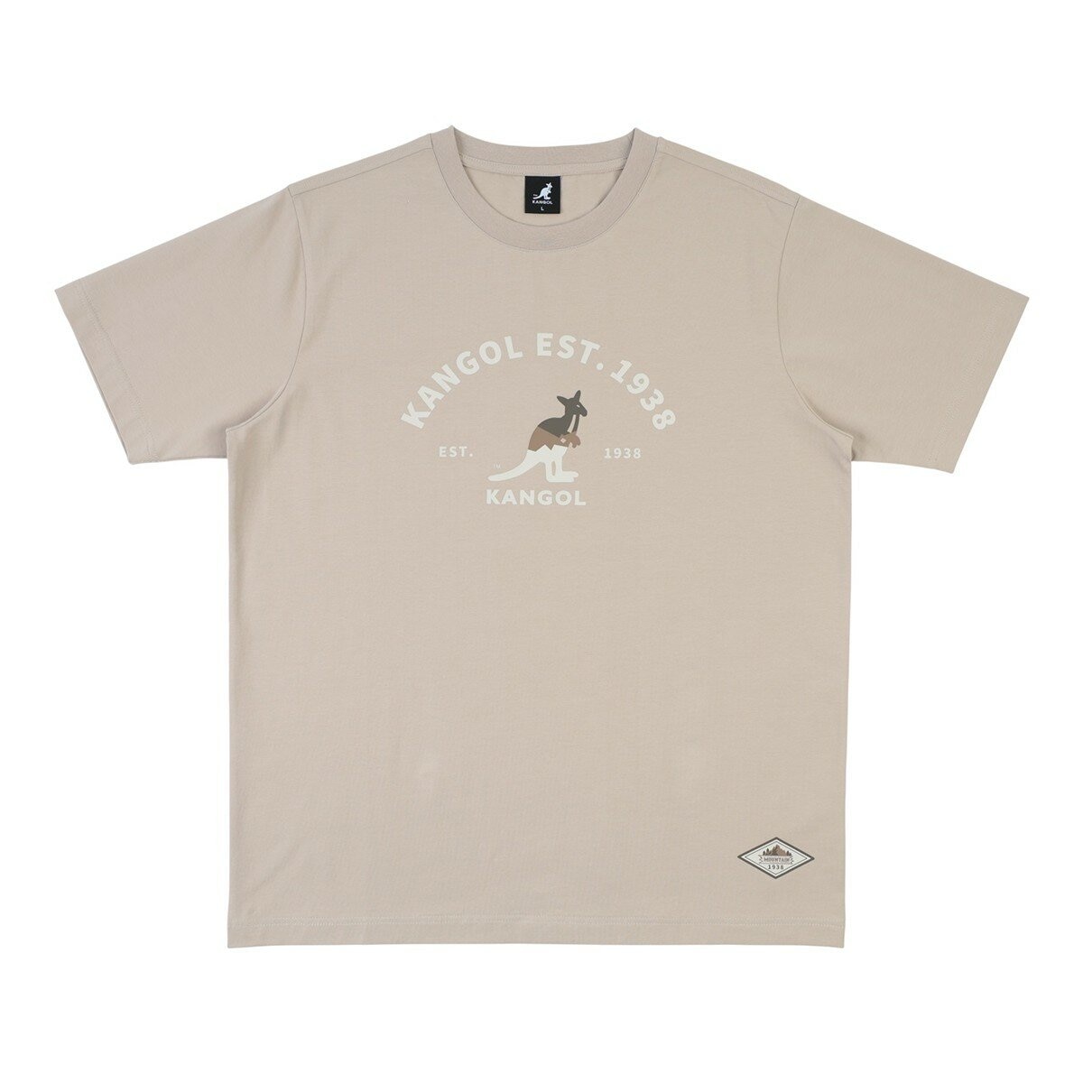 KANGOL 男短袖上衣 卡其