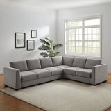 Thomasville L型布面沙發床 淺灰色