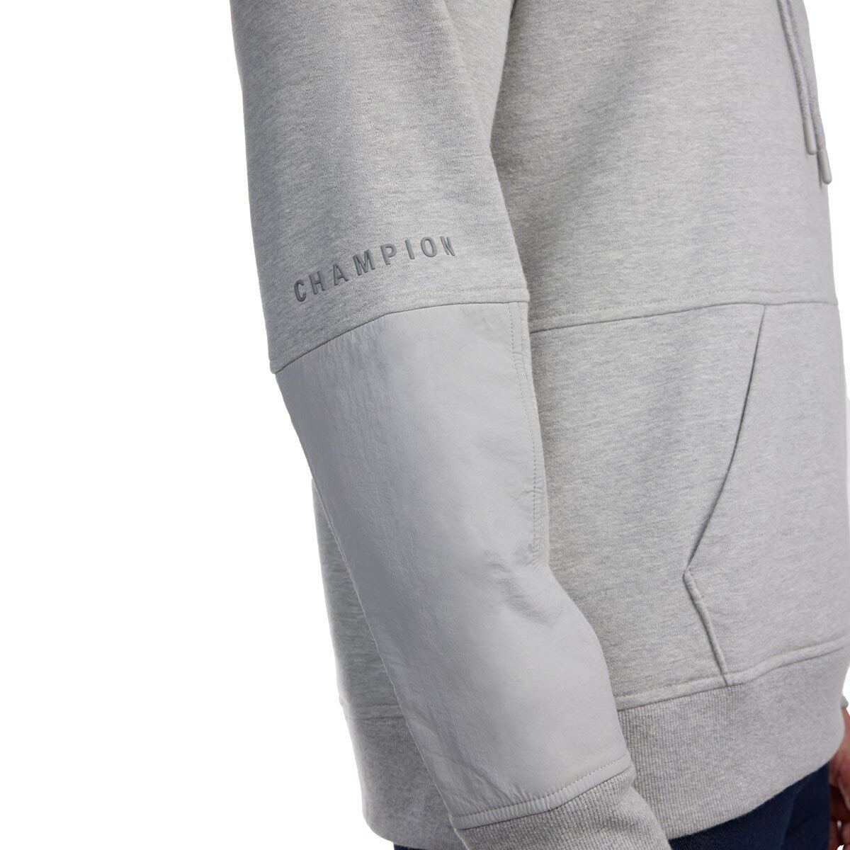 Champion 男長袖連帽上衣 灰 S