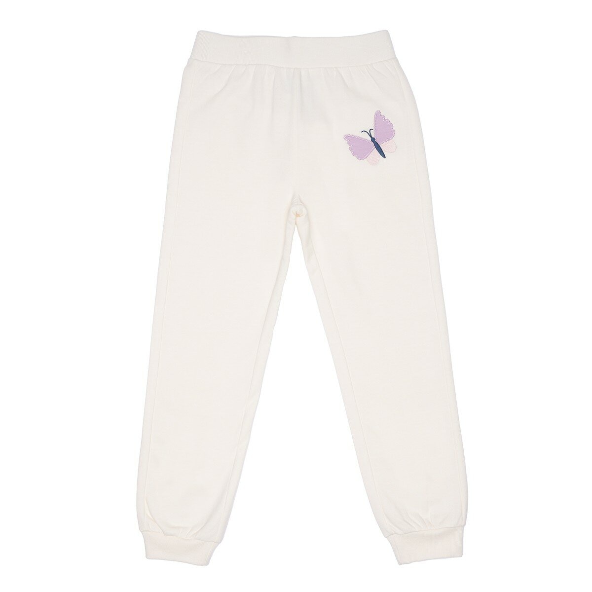 Pekkle 兒童運動長褲二件組 粉/米白 4T