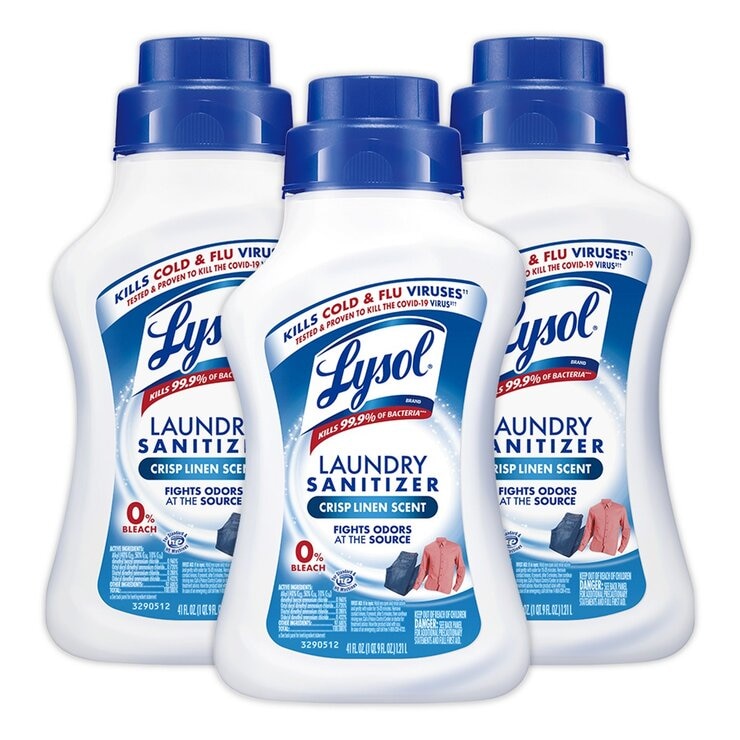 Lysol 來舒 衣物抗菌液 清爽亞麻 1.21公升 X 3入