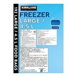 Kirkland Signature 科克蘭 雙層夾鏈冷凍保鮮袋 (大) 32入 X 6盒