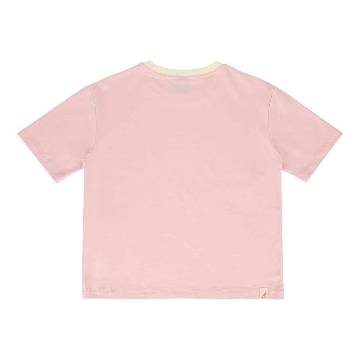 KANGOL 印花女短袖Logo上衣 粉