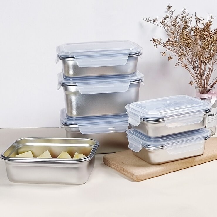 Neoflam 可微波不鏽鋼保鮮盒 含蓋12件組