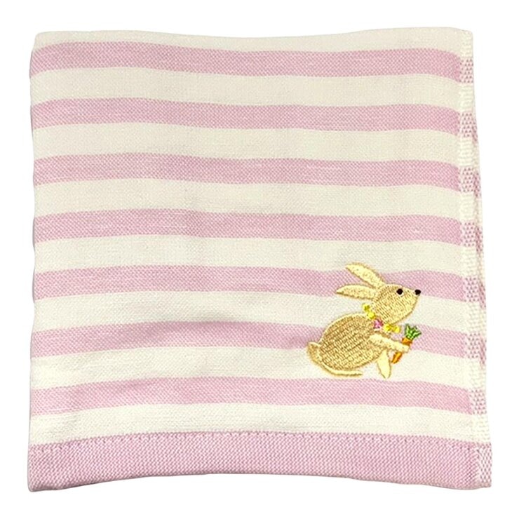 Gemini 純棉無捻紗布方巾 6入 34公分 X 34公分 條紋刺繡