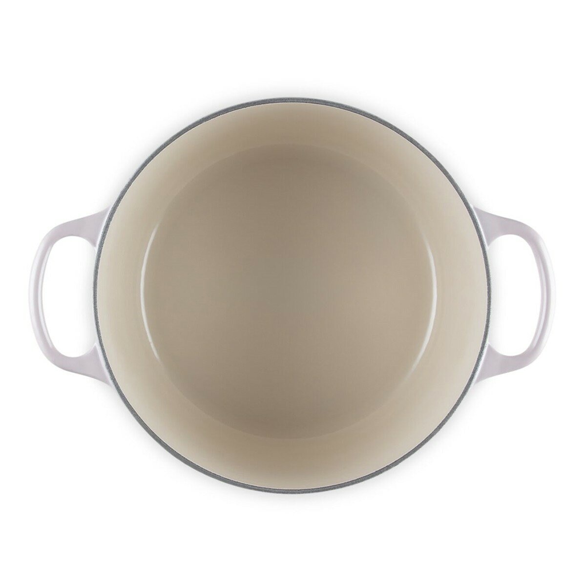 Le Creuset 雙耳圓形鑄鐵深圓鍋 含鋼頭鍋蓋 24公分 貝殼粉