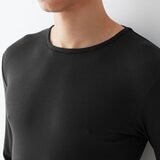 郡是 男圓領吸濕保暖抗臭內衣 黑