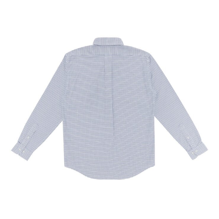 Brooks Brothers 男長袖襯衫 藍白格紋 L