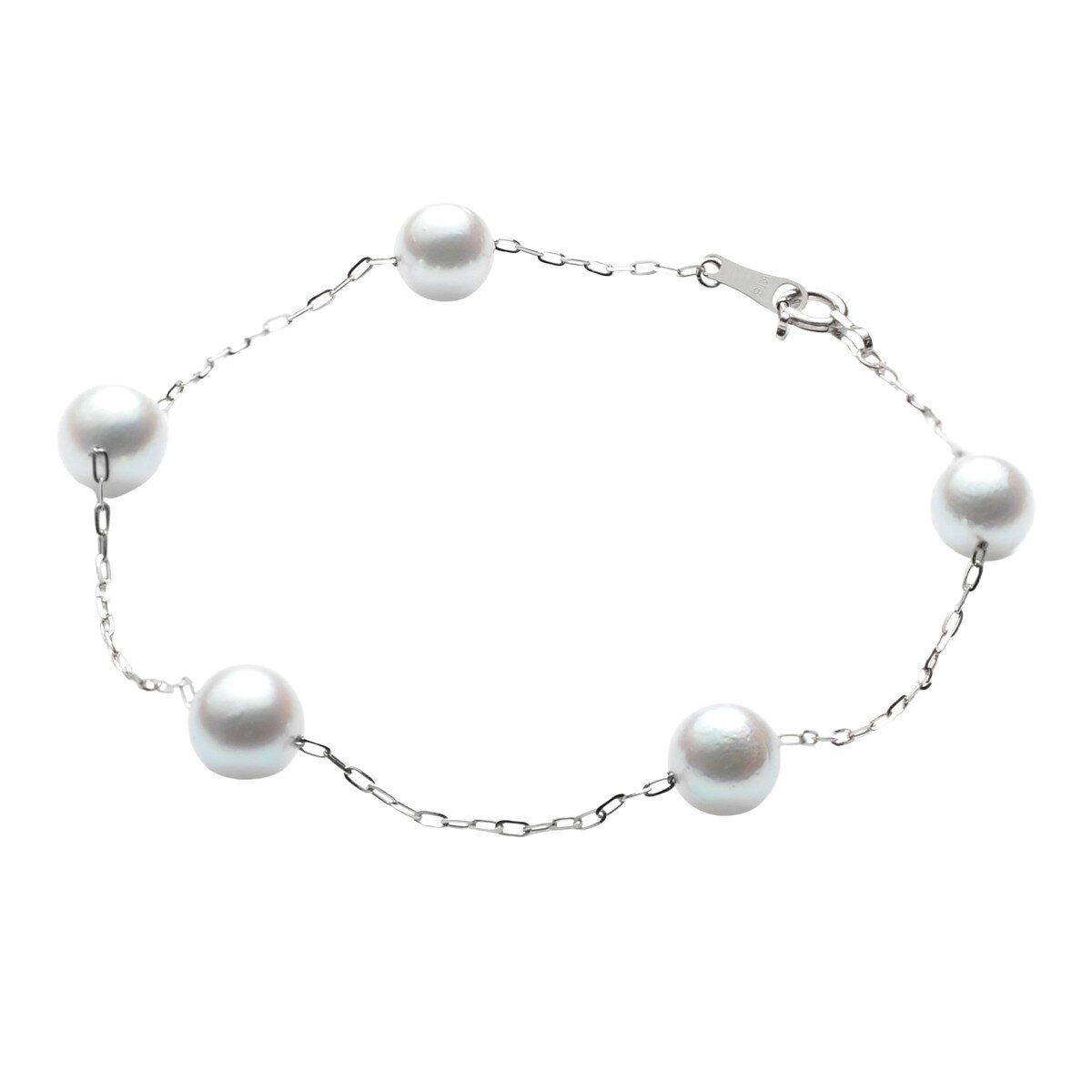 Tokyo Pearl 鉑金 6.0公釐 - 6.5公釐 Akoya 珍珠手環