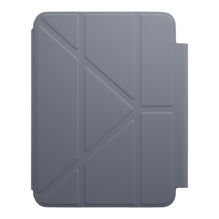 MAGEASY Facet 全方位支架透明背蓋保護套 (筆槽款) 適用於 2022 iPad 10.9吋 A14 & 2025 iPad 11吋 A16 阿拉斯加藍