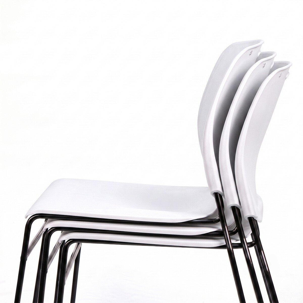 Musical Chairs Harmony 可堆疊訪客椅 2入組 白
