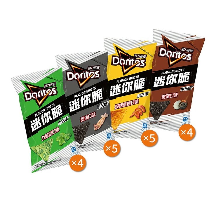 多力多滋 迷你脆星級小吃組 54公克 X 18包 (九層塔 X 4 / 皮蛋 X 4 / 炭烤雞翅 X 5 / 墨魚 X 5)