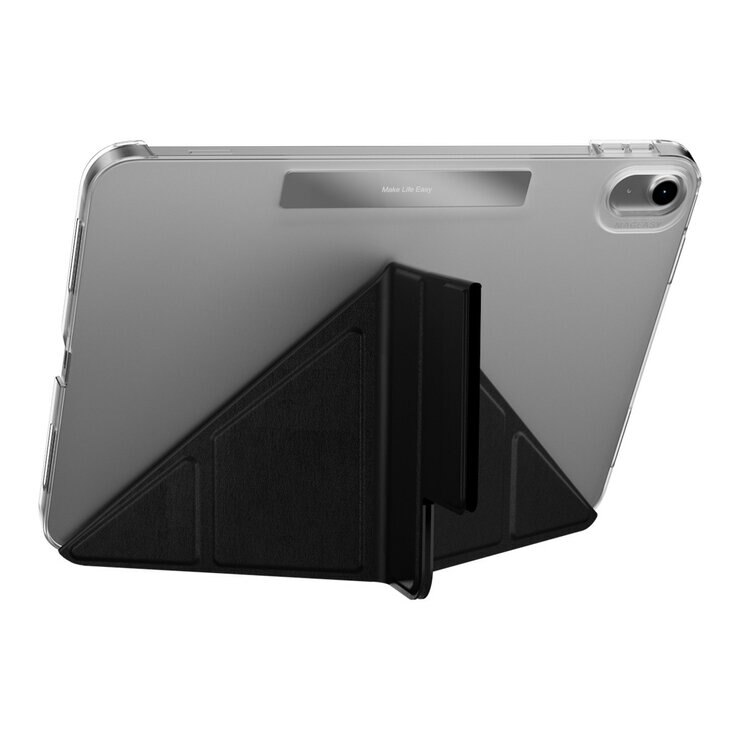 MAGEASY Facet 全方位支架透明背蓋保護套 適用於 2022 iPad 10.9吋 A14 & 2025 iPad 11吋 A16 黑色