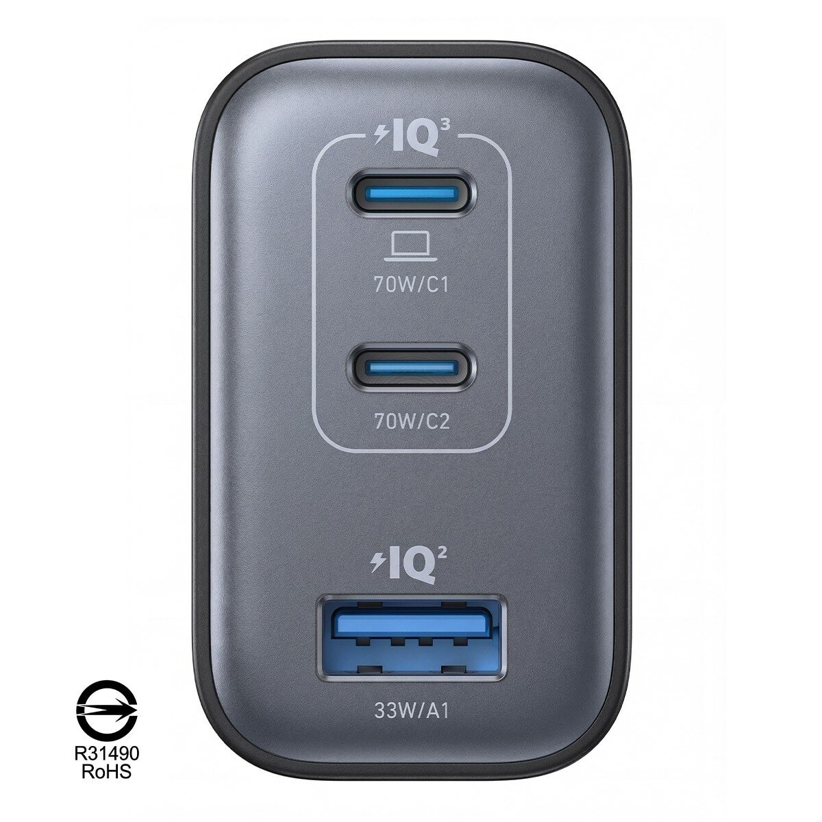 ANKER A121A Nano GaN 70W 急速充電器 兩入組 黑色