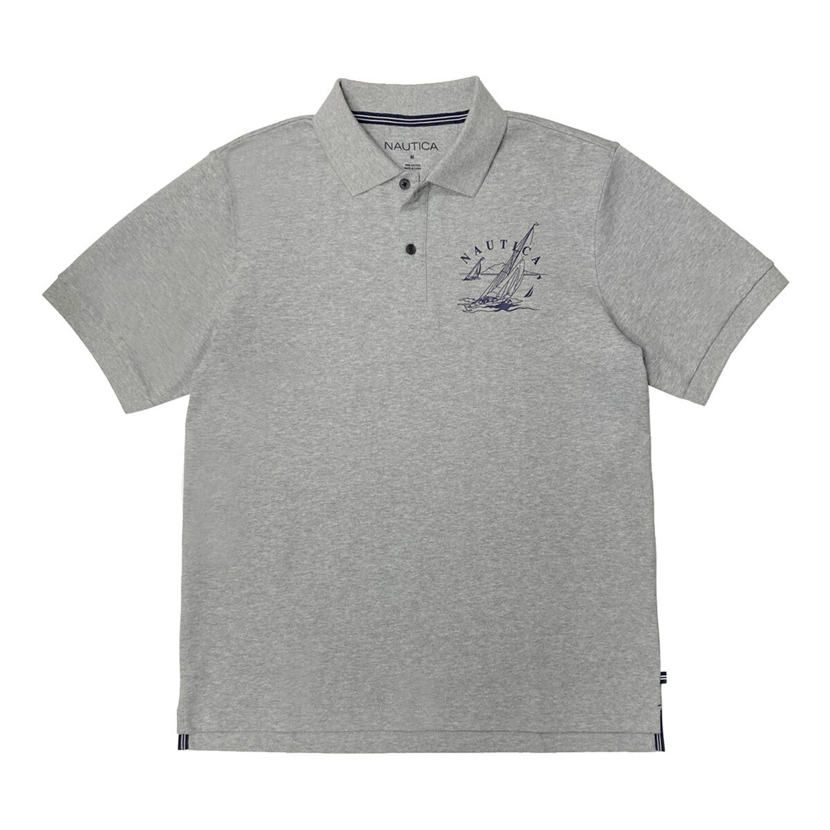 Nautica 男短袖 Polo上衣 灰色
