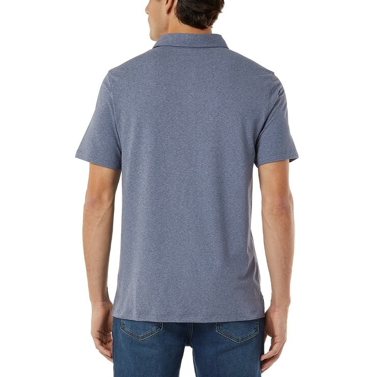 32 Degrees 男士彈性短袖Polo衫 牛仔藍