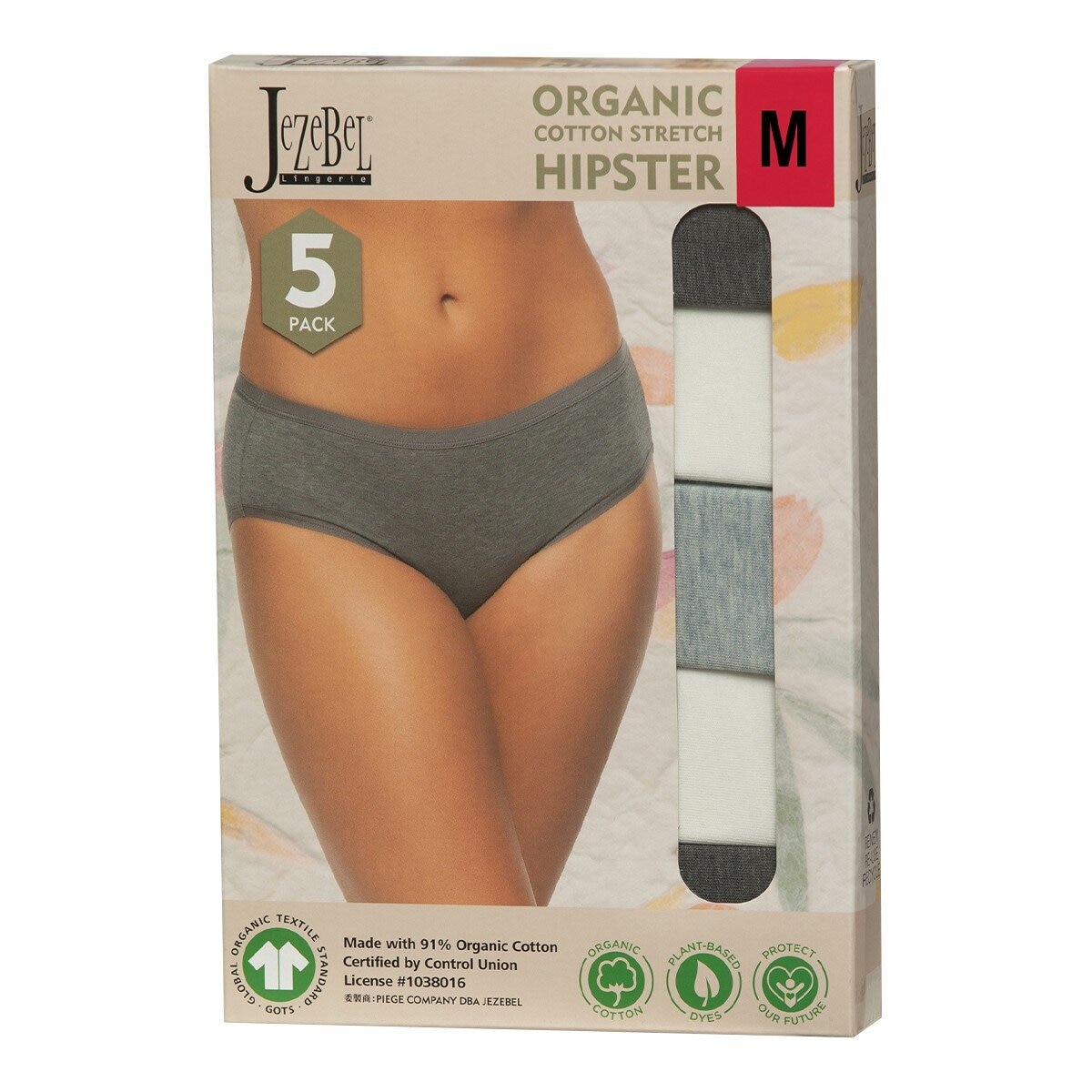 Jezebel 女有機棉內褲 5入組 M