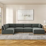 Henredon 布面模塊沙發六件組 灰色