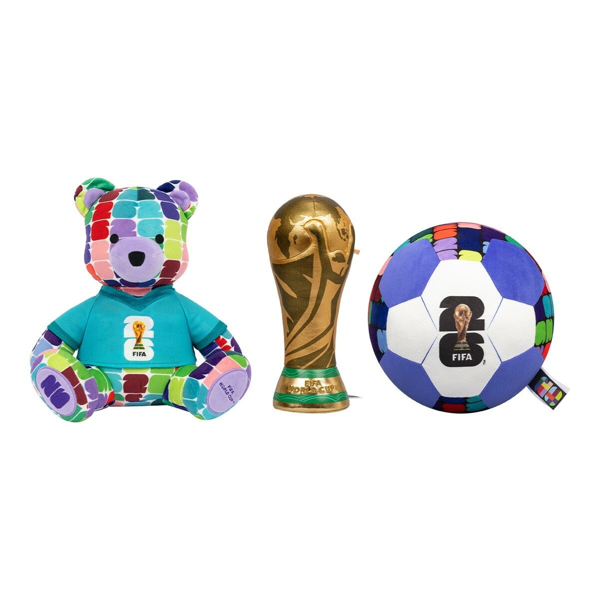 FIFA 世界盃 8吋 絨毛玩偶 彩色熊