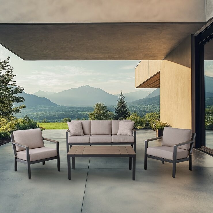 AGIO Stockholm 戶外休閒沙發四件組