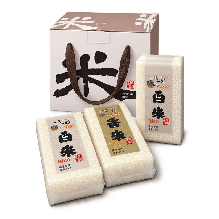 一芯一粒 白香米提盒組 3公斤 X 3盒 一芯一粒 白香米提盒組 3公斤 X 3盒