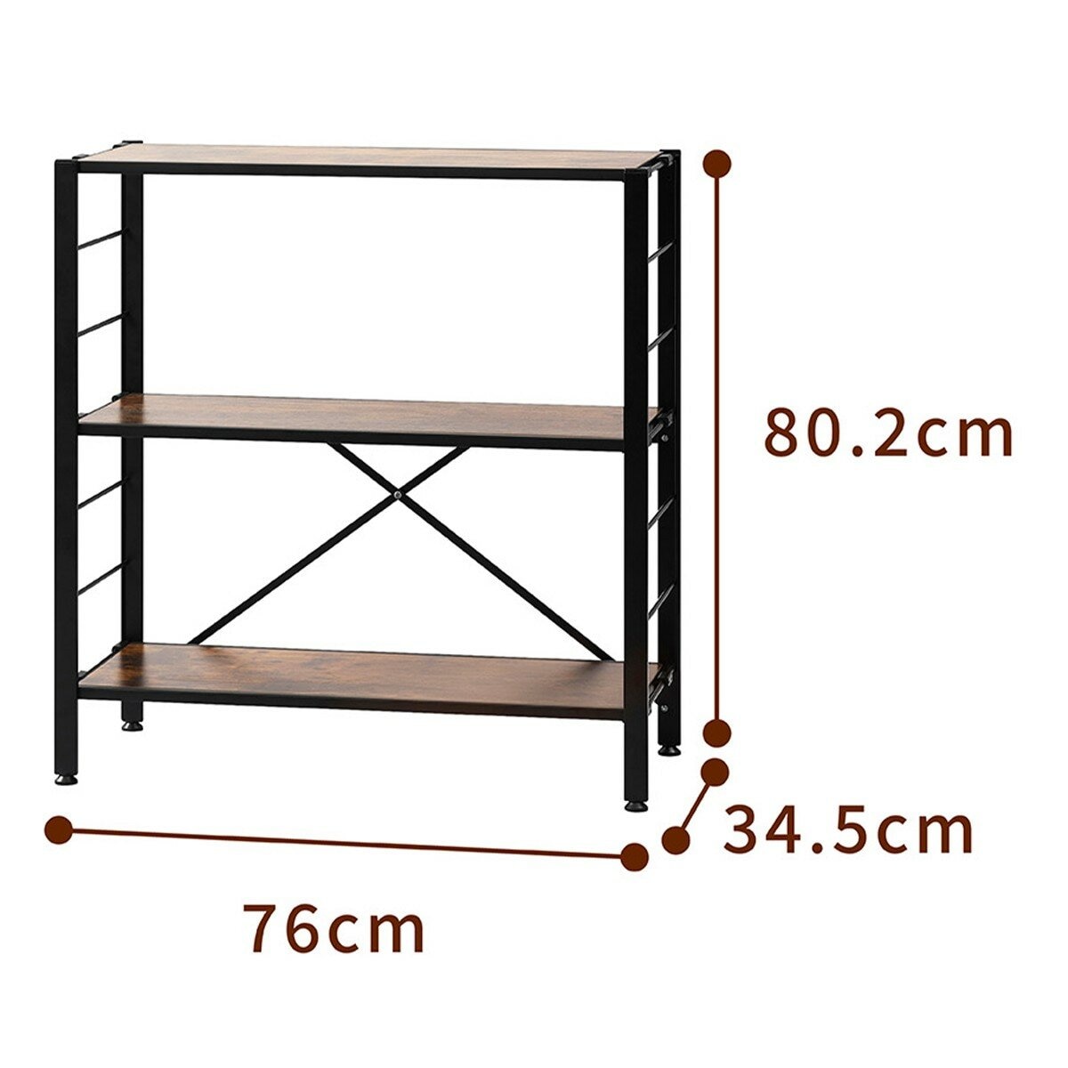 IRIS OHYAMA 萬能摺疊層架 3層 #KRSR-3