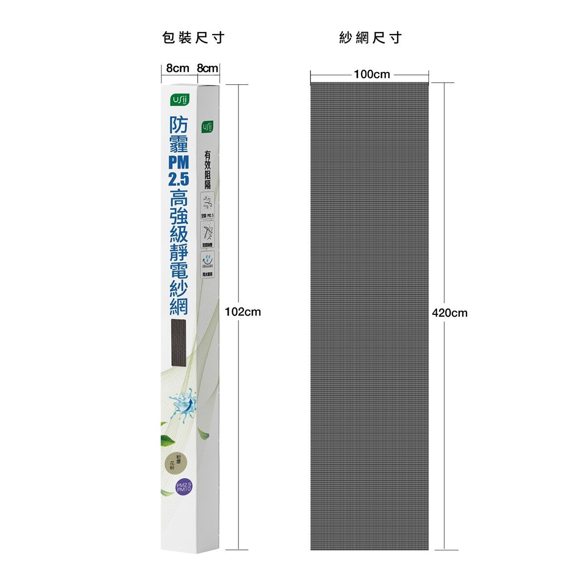 USii 防霾 PM 2.5 高強級靜電紗網