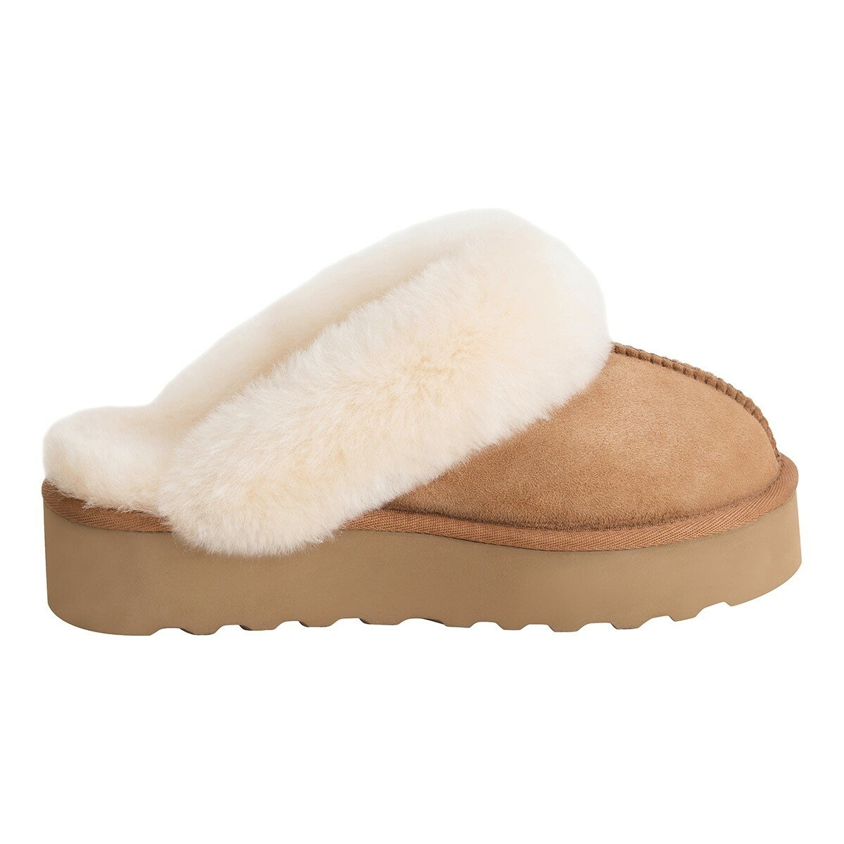 科克蘭 女絨毛拖鞋 淺棕