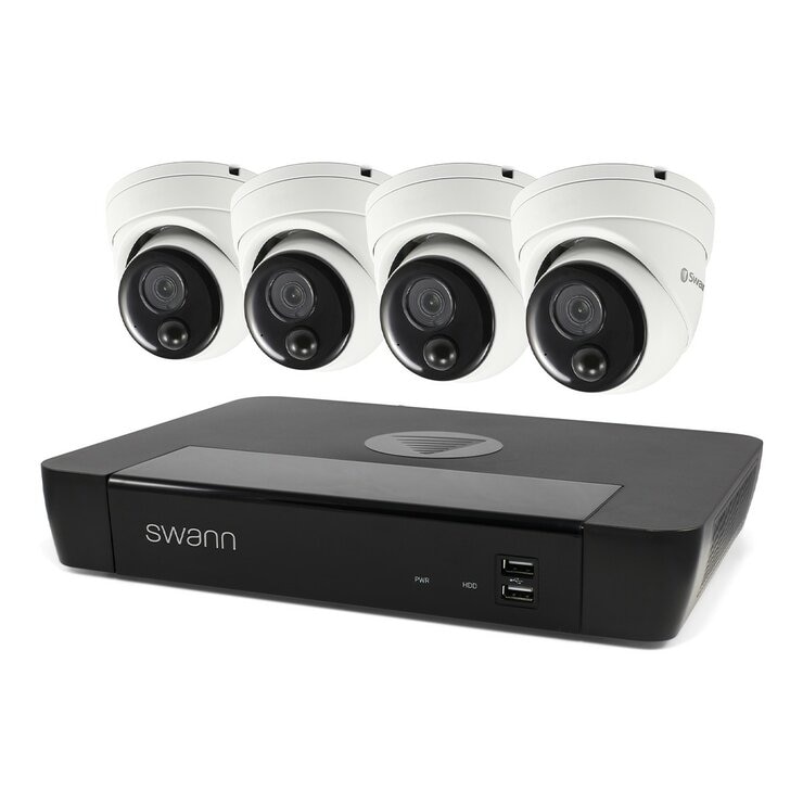 Swann 4K 半球型IP攝影機 X 4 + 8通道NVR套裝 2TB HDD
