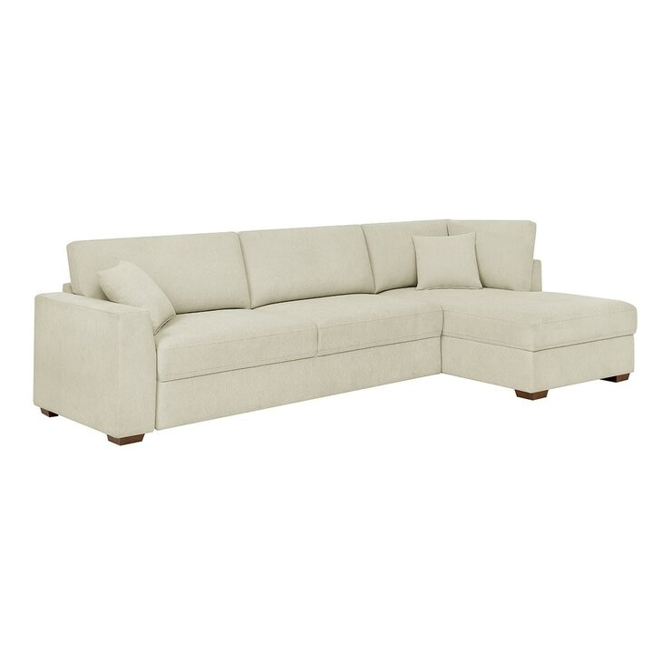 Thomasville L型布面沙發床 淺米色