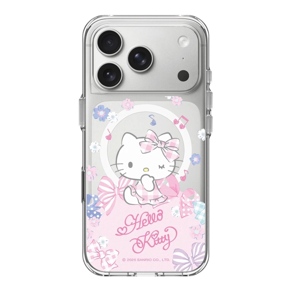 犀牛盾 iPhone 17 Pro Clear (MagSafe兼容) 抗黃化透明防摔手機殼 Hello Kitty 夢幻蝴蝶結 + 9H 抗藍光鋼化玻璃保護貼