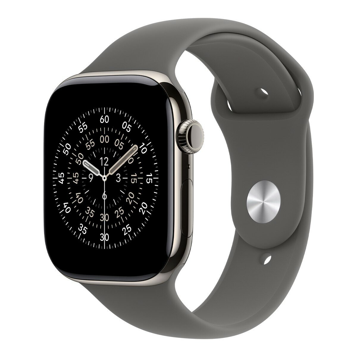 Apple Watch Series 11 GPS + 行動網路 42公釐 原色鈦金屬錶殼 附灰石色運動型錶帶 M/L