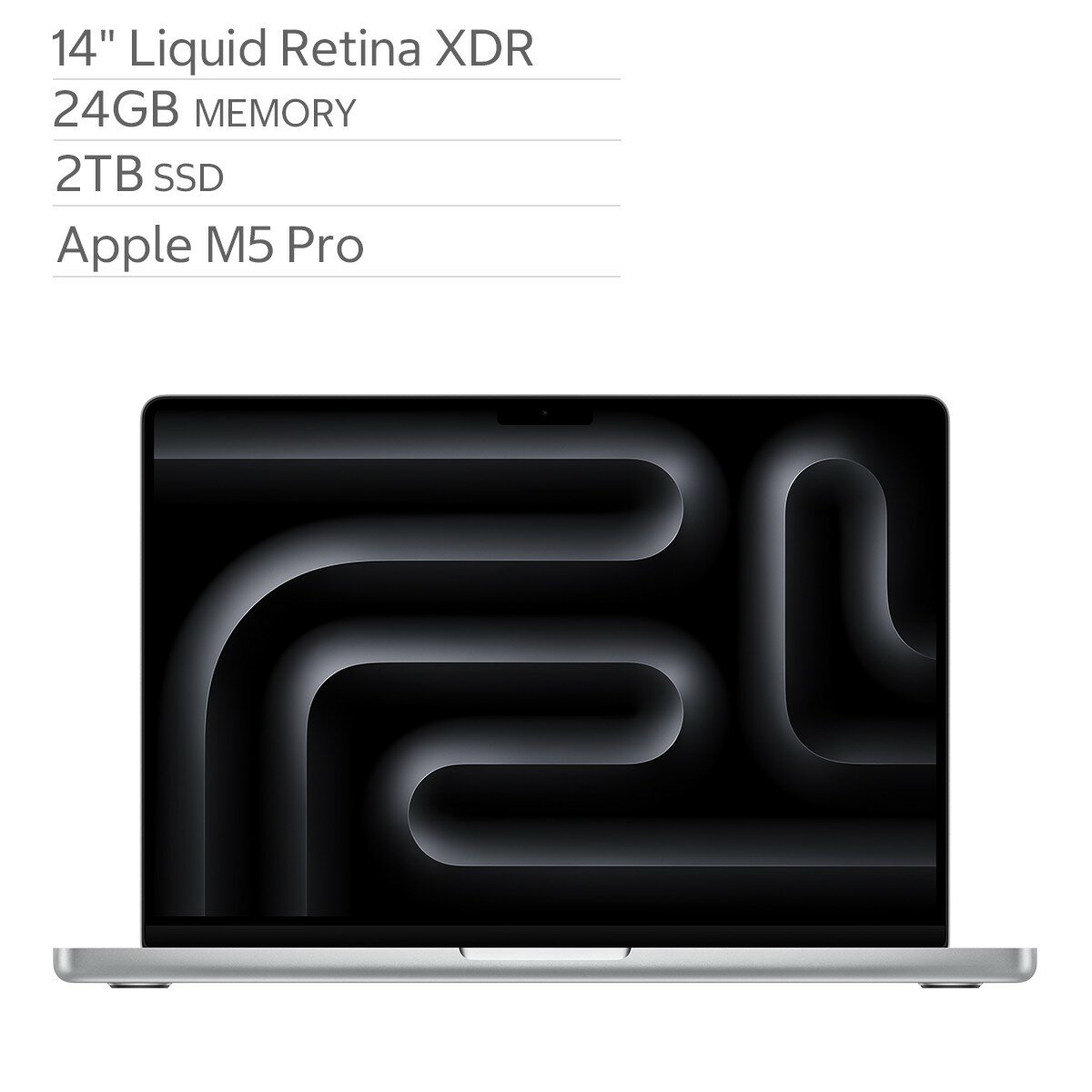 Apple MacBook Pro 14吋 搭配 M5 Pro晶片 18核心CPU 20核心GPU 24GB 2TB SSD 銀色