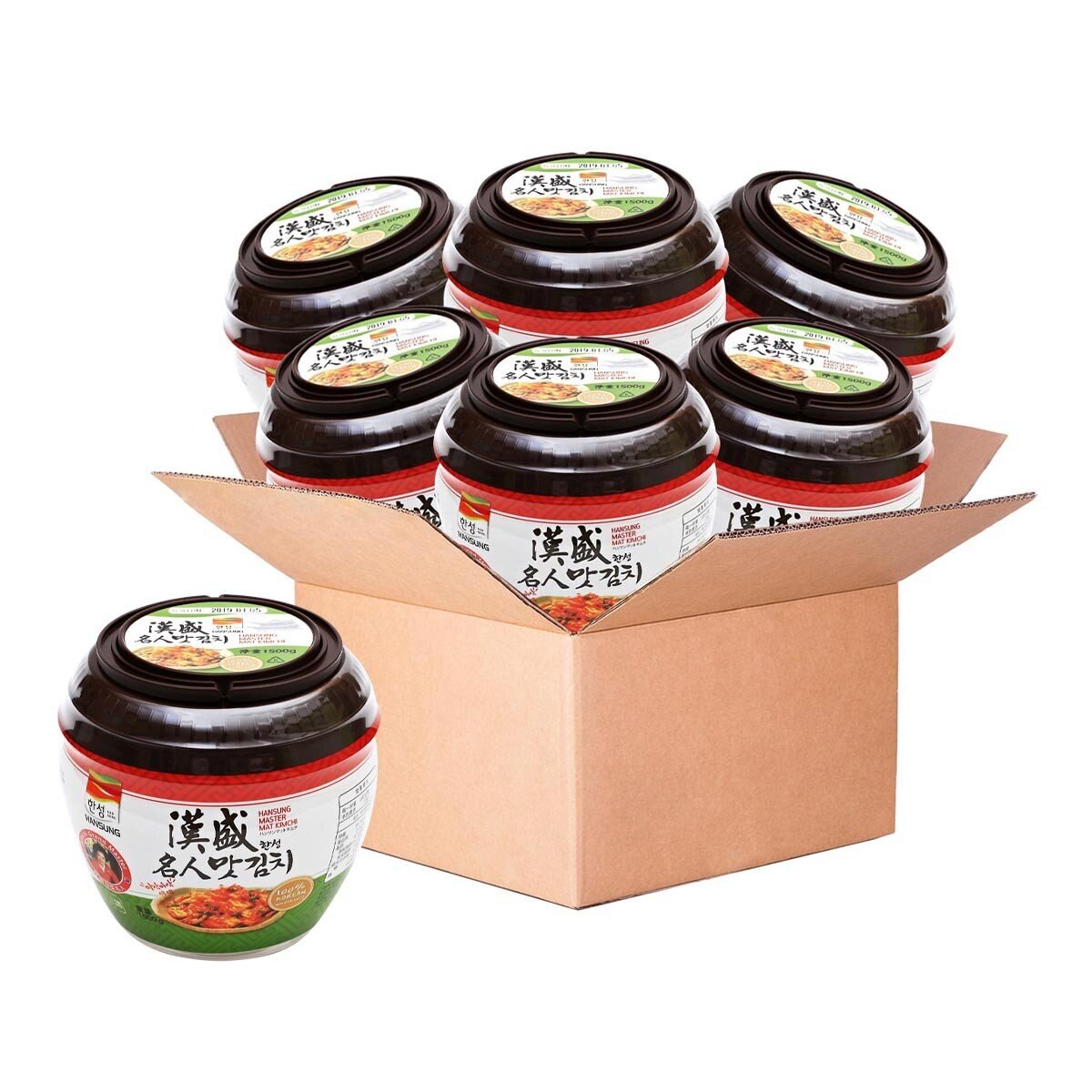漢盛 泡菜切片罐裝 1.5公斤 X 6罐 僅配送至高雄市部分區域