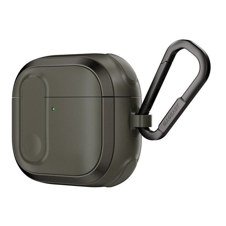 MAGEASY Odyssey 抗衝擊磁扣手繩耳機殼 AirPods 4/5 金屬綠