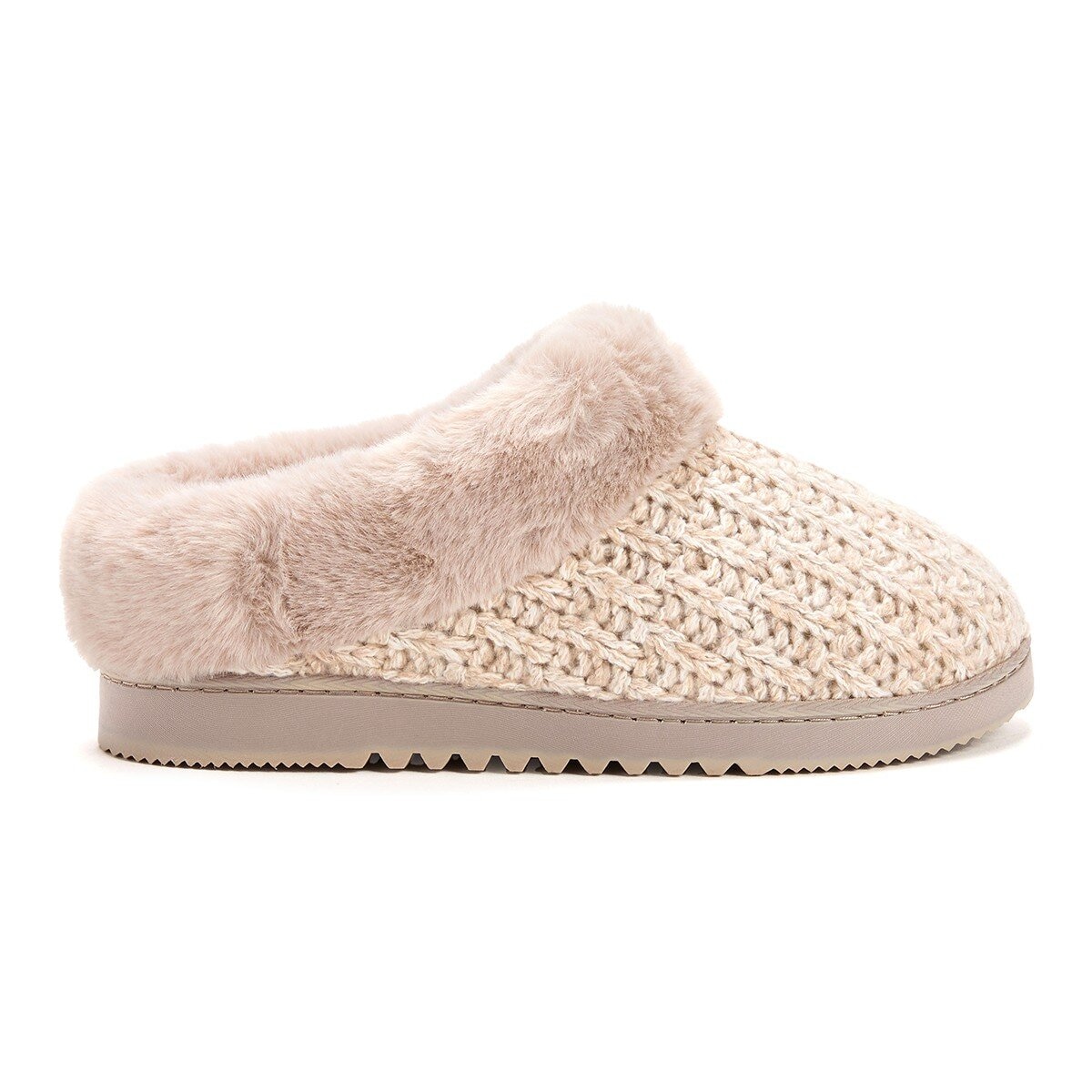 Dearfoams 女保暖休閒鞋 米