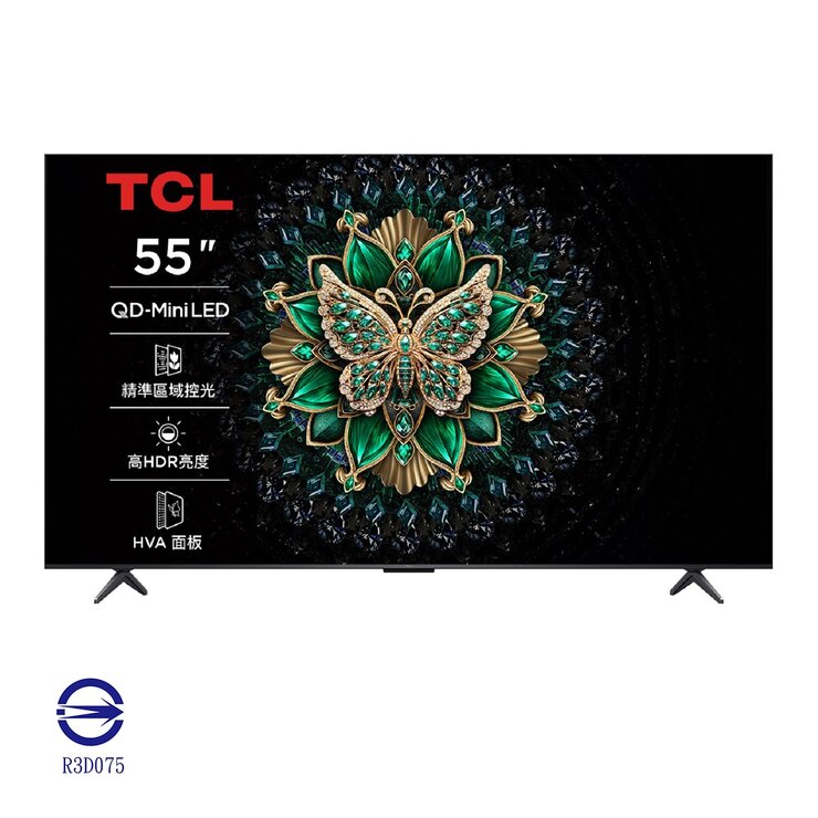 TCL 55吋 4K Mini LED Google TV 量子智能液晶顯示器 不含視訊盒 55C6K