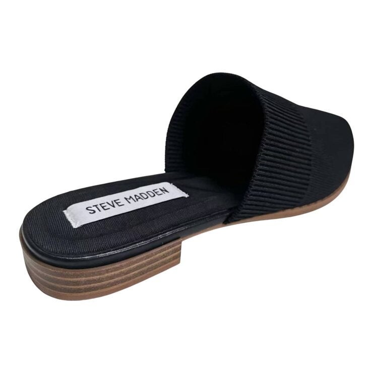 Steve Madden 女針織拖鞋 黑