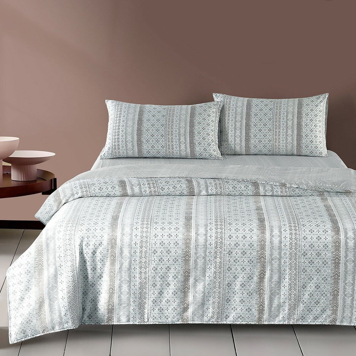 HOYACASA 300織純棉雙人床包兩用被套 4件組 152公分 X 190公分