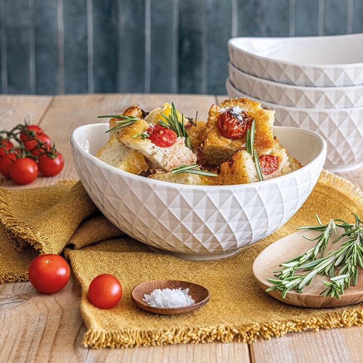 Over & Back Bistro Diamond 系列 橢圓形瓷碗 X 4件組