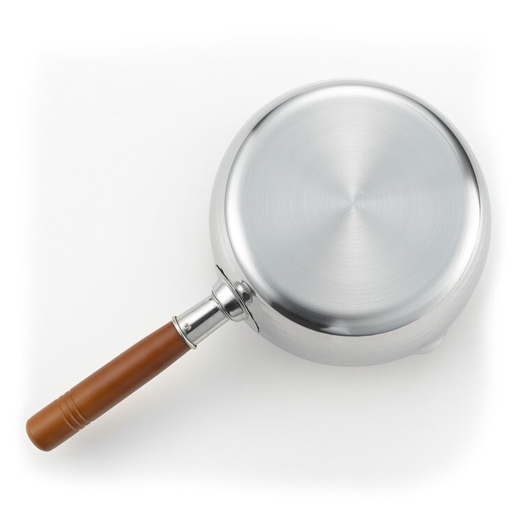 Yoshikawa 日本製不鏽鋼木把湯鍋兩件組 18公分/20公分